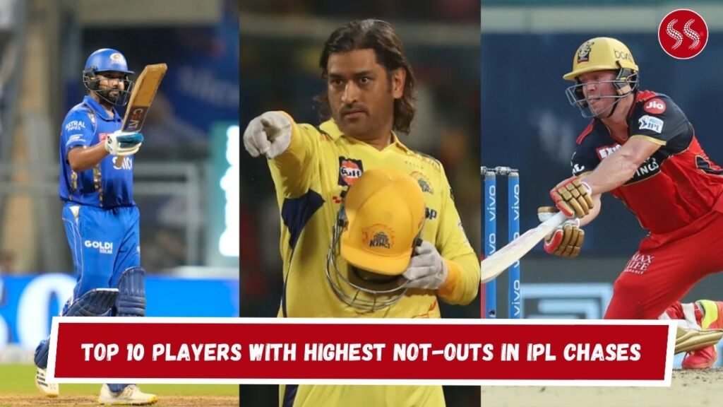 Top 10 Players with Highest Not-Outs in IPL Chases