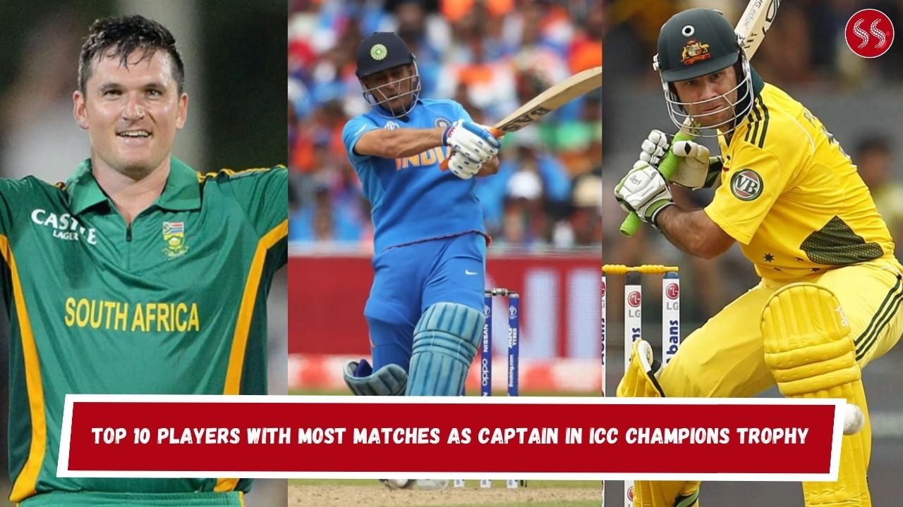 Top 10 Players With Most Matches as Captain in ICC Champions Trophy